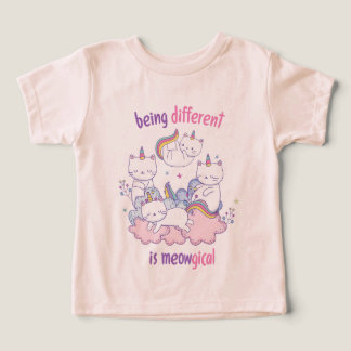 Being different is meowgical Funny unicorn cat T Shirt