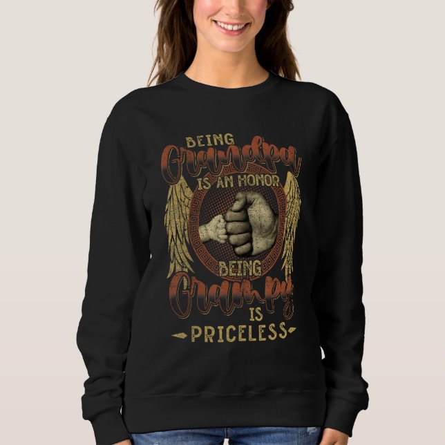 Being Grandpa Is An Honor Being Grampy is Priceles T Shirt (Framsida)