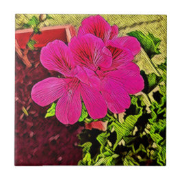 Being happy is your choice blooming flower kakelplatta