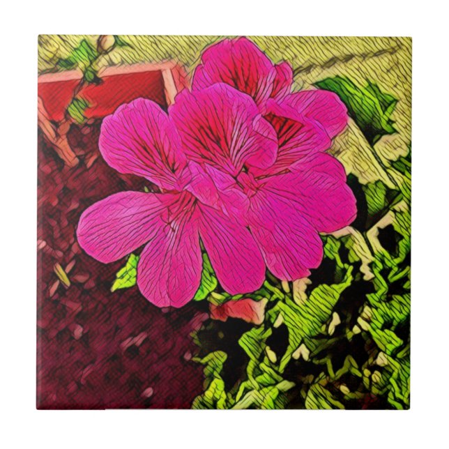 Being happy is your choice blooming flower kakelplatta (Framsidan)