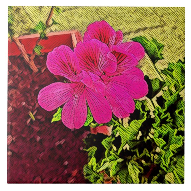 Being happy is your choice blooming  kakelplatta (Framsidan)