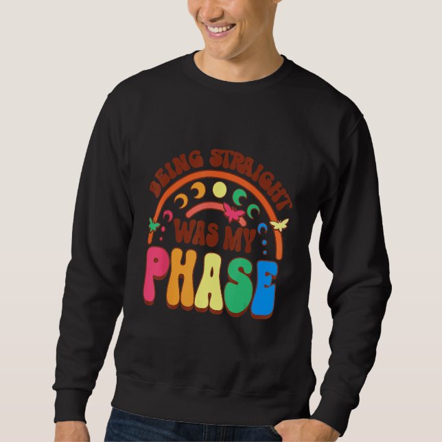 Being Straight Was My Phase Lång Ärmad Tröja (Framsida)