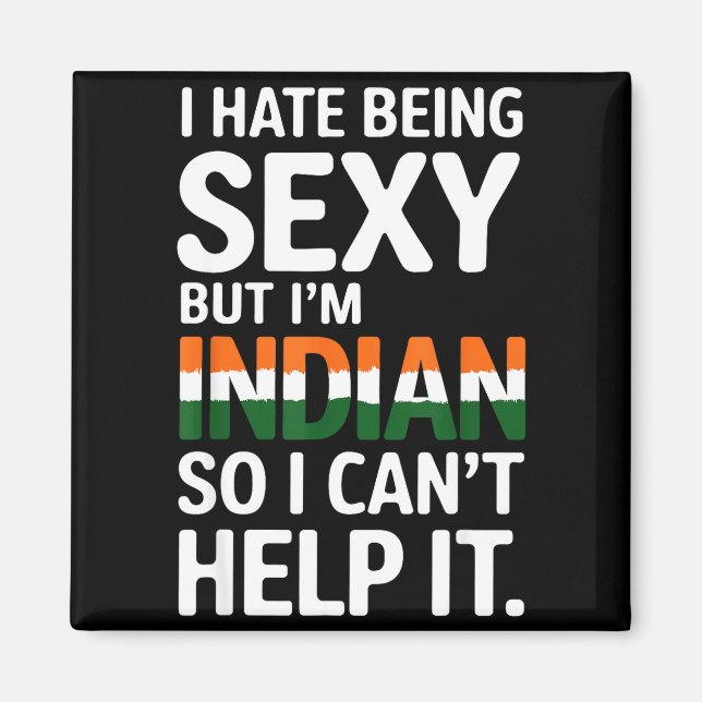 Being Y Indian Funny India  Magnet (Framsidan)