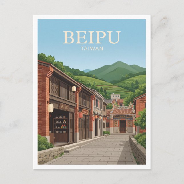 Beipu Taiwan Vykort (Framsida)