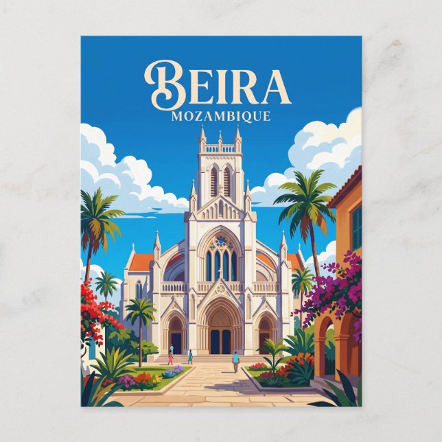 Beira-katedralen Moçambique Vykort (Framsida)
