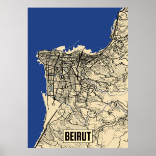 Beirut Karta Poster