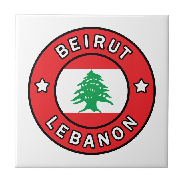 Beirut Libanon Kakelplatta (Framsidan)