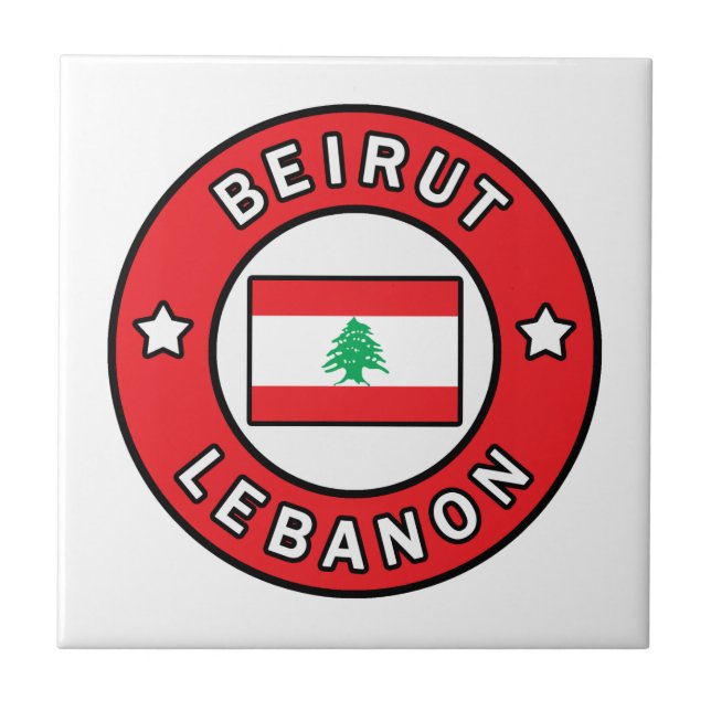 Beirut Libanon Kakelplatta (Framsidan)