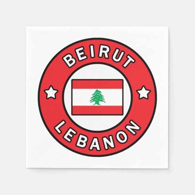 Beirut Libanon Pappersservett (Framsidan)