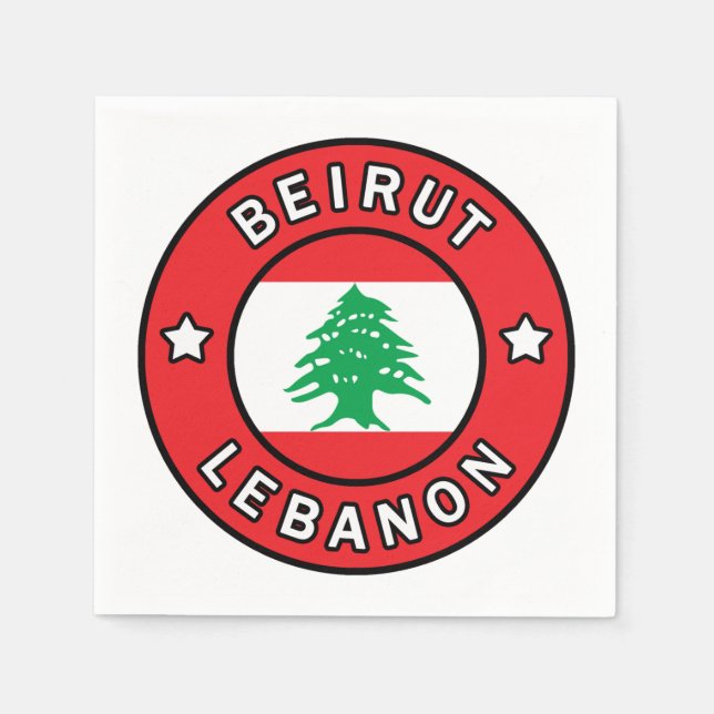 Beirut Libanon Pappersservett (Framsidan)