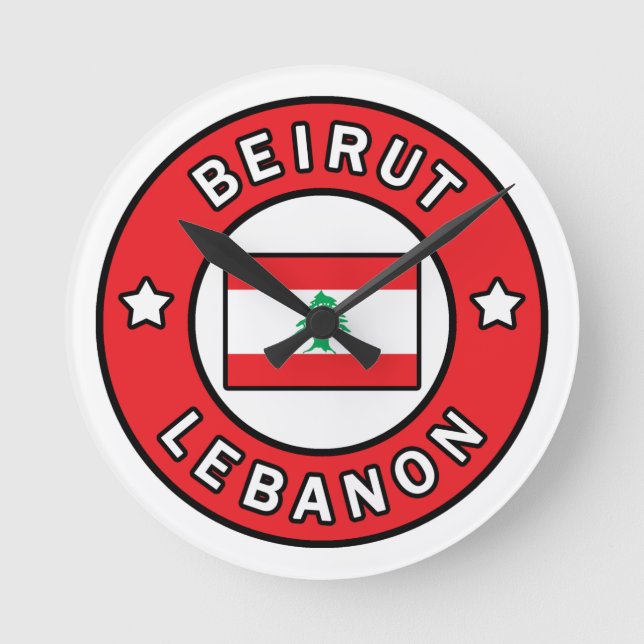 Beirut Libanon Rund Klocka (Framsida)