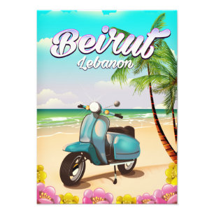 Beirut Libanon Scooter resemotiv Fototryck
