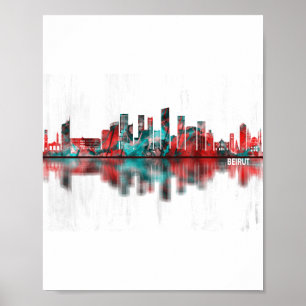 Beirut Libanon Skyline Poster