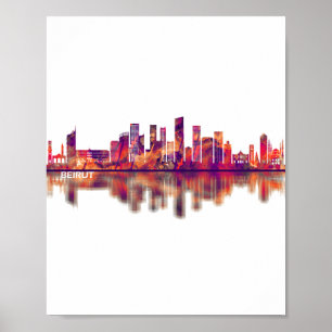 Beirut Libanon Skyline Poster