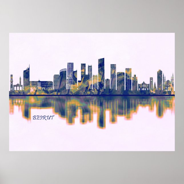 Beirut Skyline Poster (Framsidan)