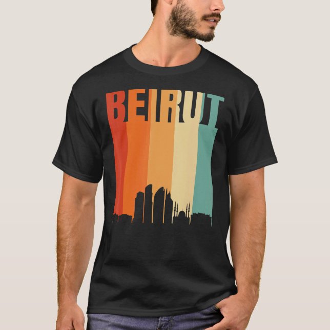 Beirut Skyline T Shirt (Framsida)