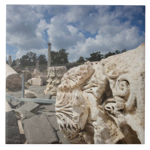 Beit She-An Nationalpark, romerska ruiner Kakelplatta