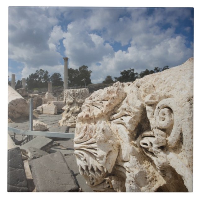 Beit She-An Nationalpark, romerska ruiner Kakelplatta (Framsidan)