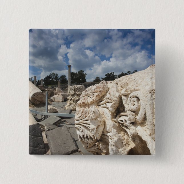 Beit She-An nationalpark, ruiner från romartiden Knapp (Framsida)