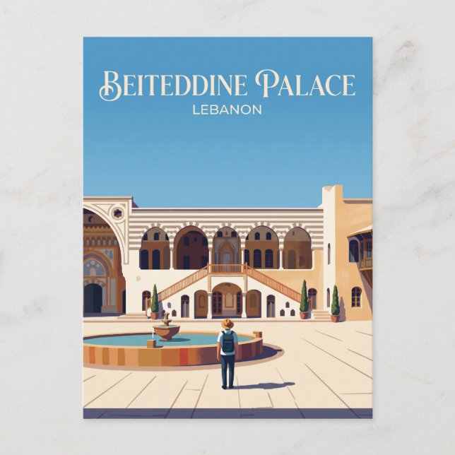 Beiteddinepalatset Libanon Vykort (Framsida)