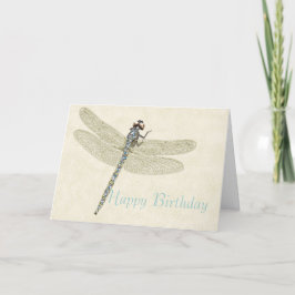 Bejeweled Dragonfly Grattis på födelsedagen Card Kort