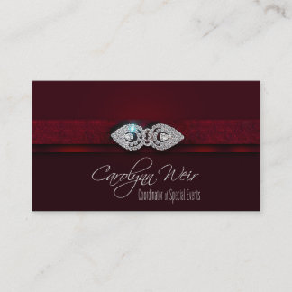 "Bejeweled" - glamorös elegant händelsePlanner Visitkort