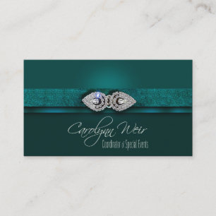 "Bejeweled" - glamorös elegant händelsePlanner Visitkort
