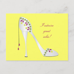 Bejeweled High Heel Vykort