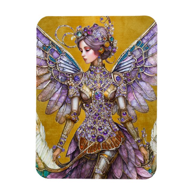 Bejeweled Sockerplommonfen Magnet (Vertikal)