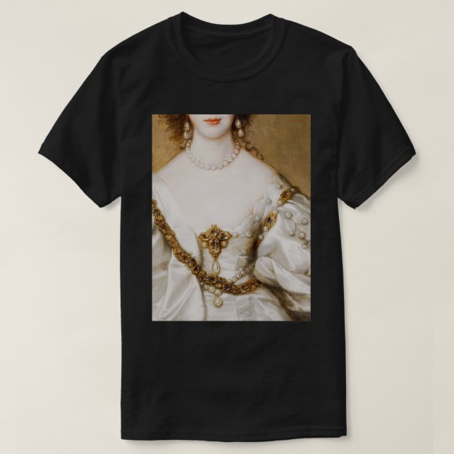 Bejeweled Woman Renaissance Painting T Shirt (Design framsida)
