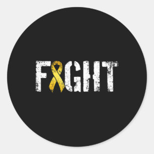 Bekämpa barncancer militär stil medvetenhet Ri Runt Klistermärke