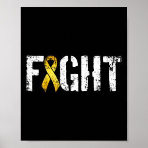 Bekämpa barncancer militär stil medvetenhetstecken poster