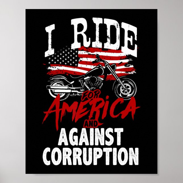 Bekämpa Bikerna mot korruptionsprotester Poster (Framsidan)