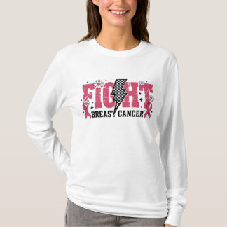 Bekämpa Bröstcancer Förhärdad Blixt T Shirt