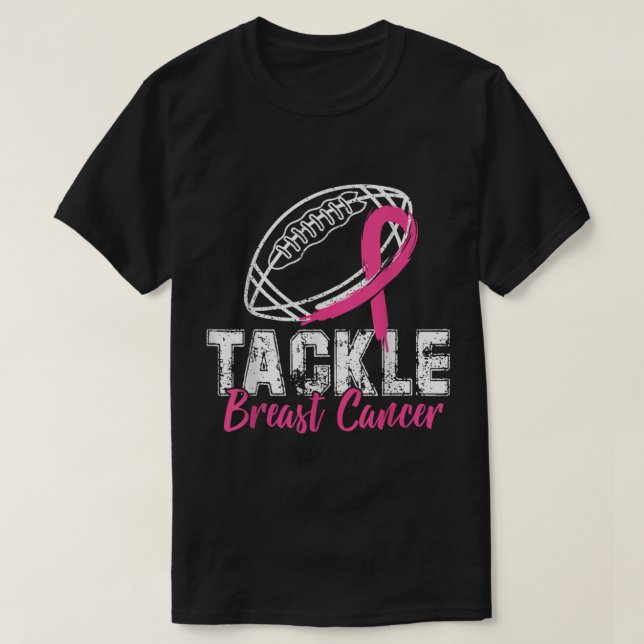 Bekämpa bröstcancer - skjortlarhet i fotboll Surv T Shirt (Design framsida)