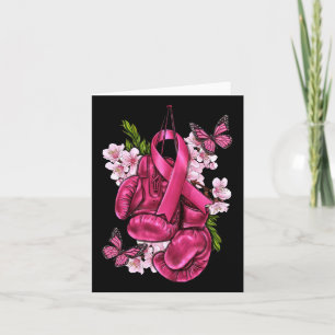 Bekämpa bröstcancermedvetande Rosa Boxing Handskar Kort