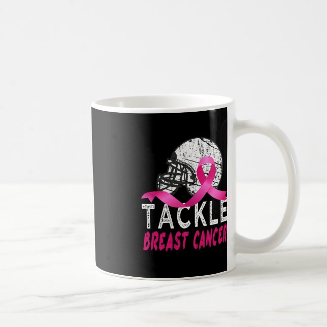 Bekämpa bröstcancermedvetande Survivor Football O Kaffemugg (Höger)