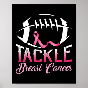 Bekämpa bröstcancermedvetandet Amerikanska fotboll Poster