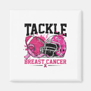 Bekämpa bröstcancermedvetenhet Rosa Ribbon Footbyl Magnet