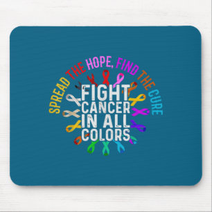 Bekämpa cancer alla varje färg illustration musmatta