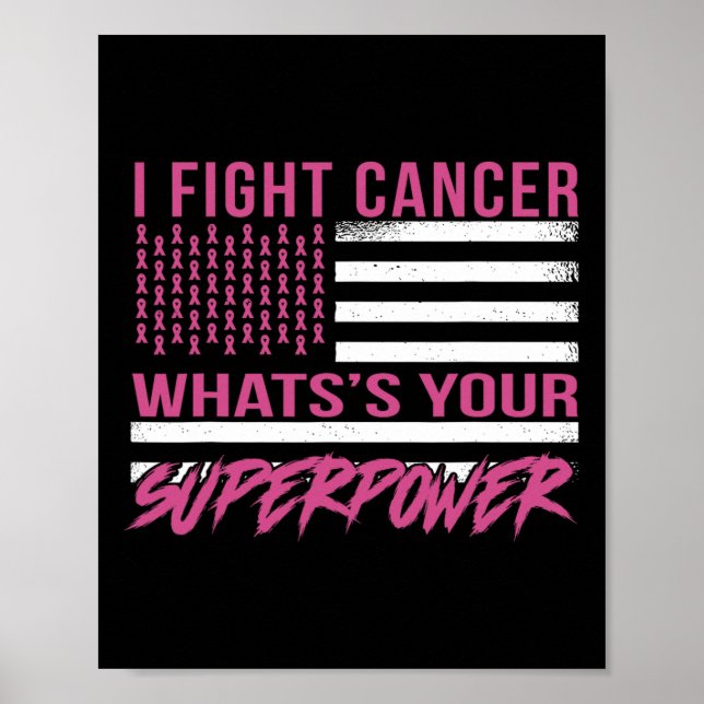 Bekämpa cancer - vad är din supermakt? poster (Framsidan)