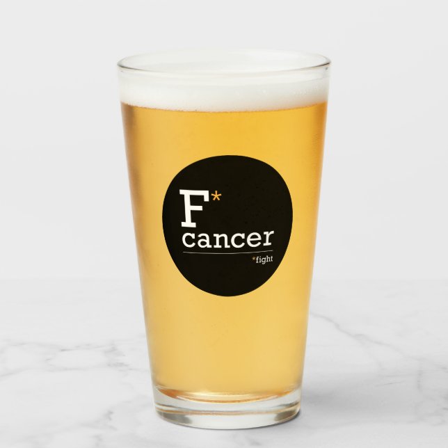 bekämpa cancerglas glaskopp (Framsida fylld)