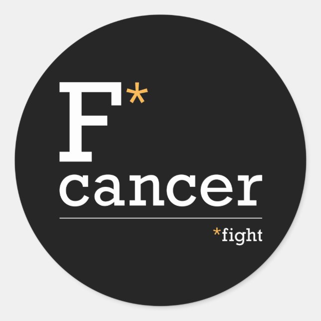 bekämpa cancerklistermärken runt klistermärke (Framsida)