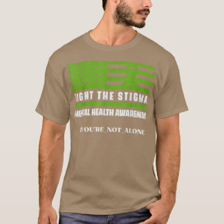Bekämpa den amerikanska Flagga Mental Health Medve T Shirt