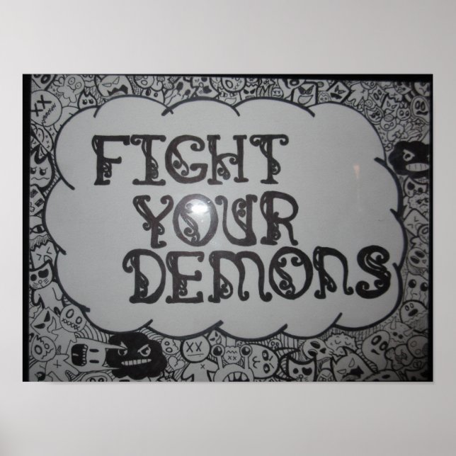 Bekämpa dina demoner Poster (Framsidan)