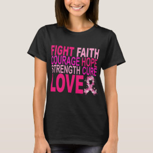 Bekämpa Faith Courage Hope Strength Cure Kärlek  T Shirt