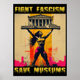 Bekämpa fascismens Spara Museum Poster