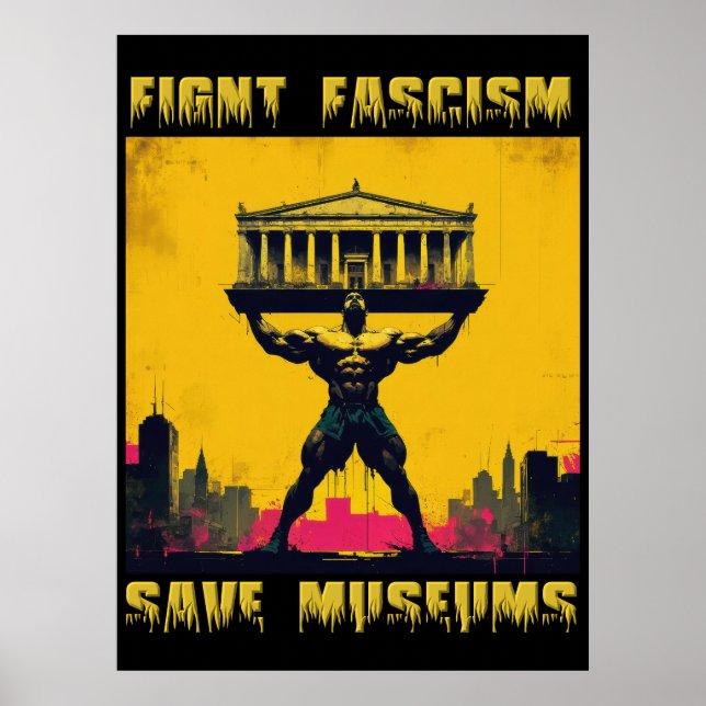Bekämpa fascismens Spara Museum Poster (Framsidan)