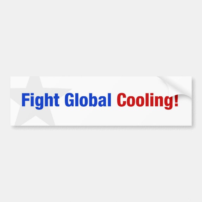 Bekämpa global avkylning bildekal (Framsidan)