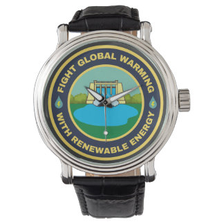 Bekämpa global uppvärmning vattenkraft armbandsur